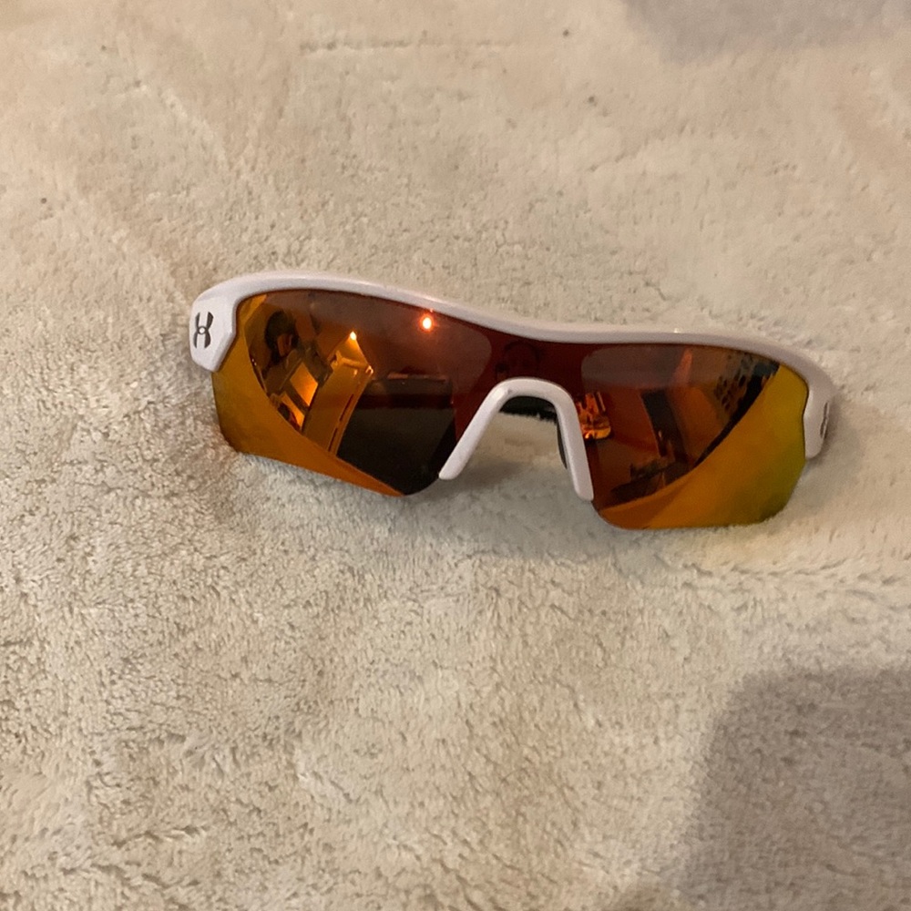 Orange mirrored white frame